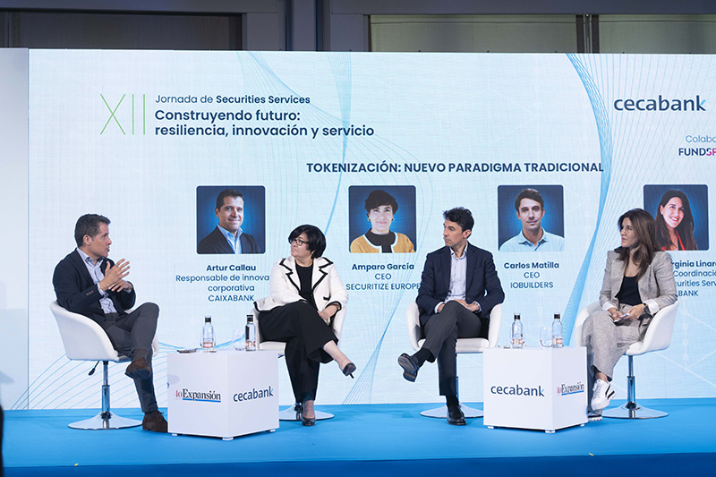 Participantes de la mesa redonda: Tokenización: nuevo paradigma tradicional.