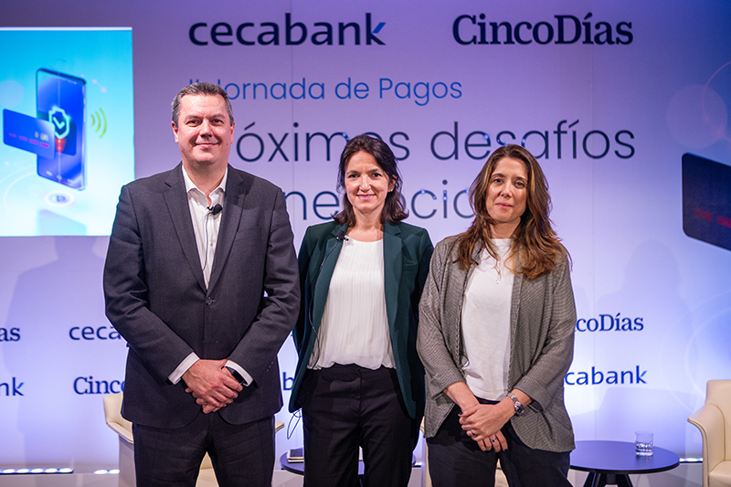 From left to right: Juan José Gutiérrez (Cecabank), Ana Fernández (Bank of Spain), and Diana Carrasco (Bank of England).