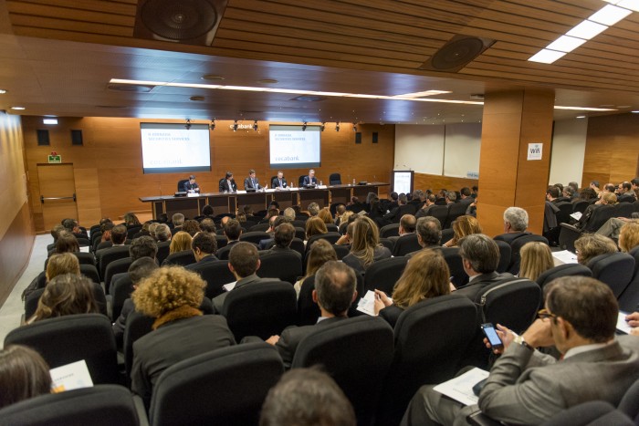 Auditório do Cecabank na 2ª Jornada de Securities Services