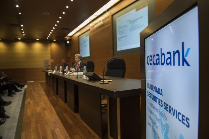 O Chefe da Divisão de Serviços de Pagamento a EECC do Banco da Espanha, Fernando Castaño, na 2ª Jornada de Securities Services do Cecabank